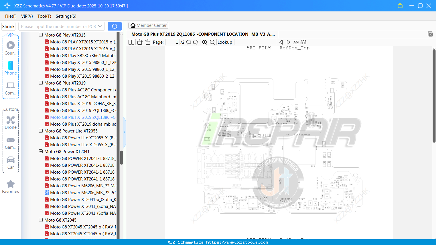 Motorola Moto G8 Plus XT2019 ZQL1886_-COMPONENT LOCATION _MB_V3_A